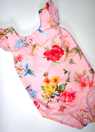 Сдельный купальник next 3г цветы