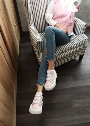 Кросівки кросівки macro re-nylon brushed leather sneakers pink6 фото