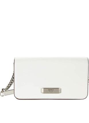 Сумка кроссбоди кожаная dkny val flap crossbody leather bag r01ekh35 оригинал1 фото