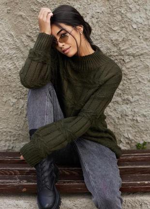 Стильный женский свободный свитер onesize разные цвета