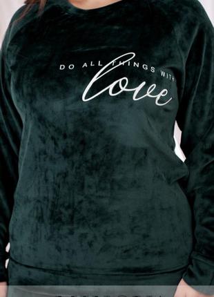 М'яка м'який і зручний домашній костюм з шовковистого велюру💕3 фото