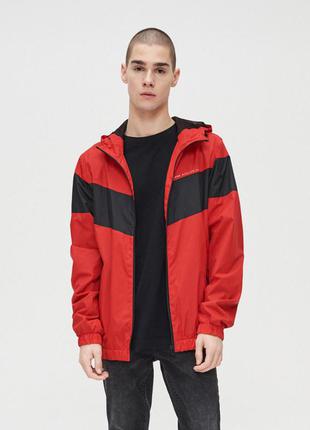 Куртка чоловіча вітровка червона