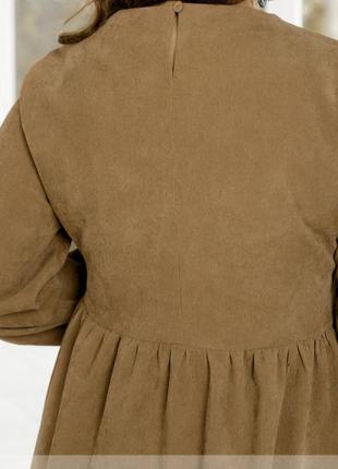 Яскрава жіночна сукня міді з вельветової тканини💕3 фото