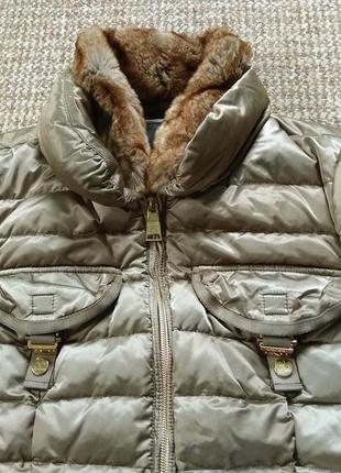 Peuterey жіночий пуховик з хутром кролика оригінал (40 - s)4 фото