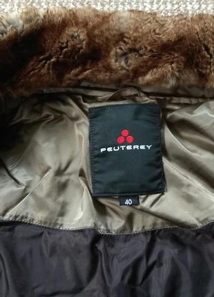 Peuterey жіночий пуховик з хутром кролика оригінал (40 - s)6 фото