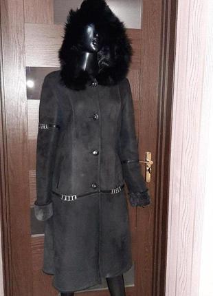 Дубленка шкіра та хутро натуральне, стильна модель