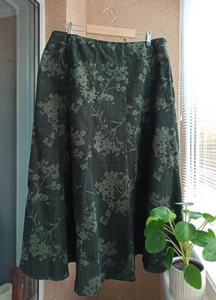 Красивая качественная вельветовая юбка клиньями 100% хлопок
