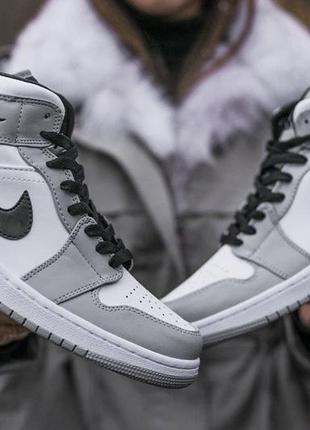 Nike air jordan 1 retro gray сірі аїр джордан сірі джордани4 фото