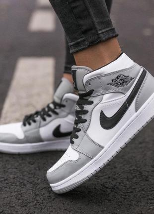 Nike air jordan 1 retro gray сірі аїр джордан сірі джордани5 фото