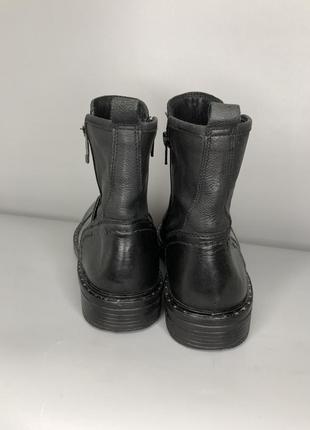 Wrangler демисезонные грубые ботинки полусапожки кожаные берцы байкерские сапоги2 фото