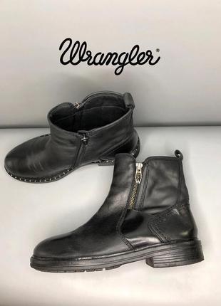 Wrangler грубі черевики демісезонні чоботи шкіряні берци байкерські чоботи