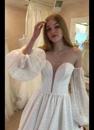 Свадебное платье цвет-лайт айвори1 фото