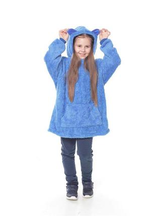 Детская толстовка-игрушка худи синяя (трансформер 3в1) huggle pets hoodie4 фото