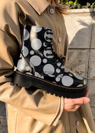 Ботинки женские dr. martens jadon polka / черевики жіночі др мартенс мартенсы мартенси жадон