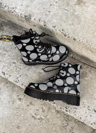 Ботинки женские dr. martens jadon polka / черевики жіночі др мартенс мартенсы мартенси жадон6 фото