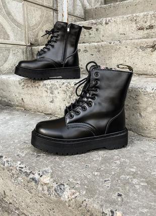 Ботинки женские dr. martens jadon теплые зимние черевики жіночі др мартенс мартенсы мартенси зимні5 фото