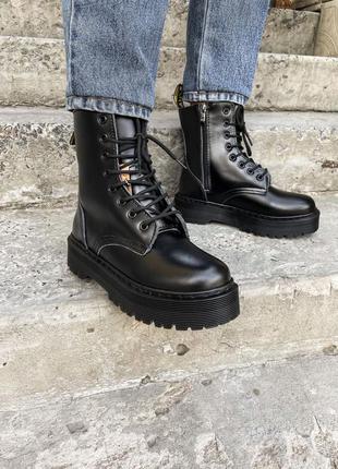 Ботинки женские dr. martens jadon теплые зимние черевики жіночі др мартенс мартенсы мартенси зимні10 фото