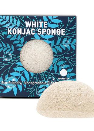 Очищающий спонж конняку trimay white konjac sponge