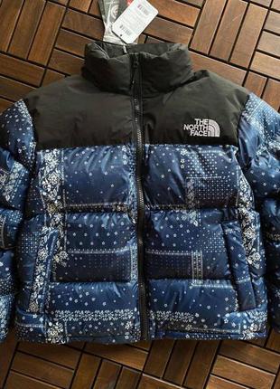 Пуховик tnf 700 bandana dark blue1 фото