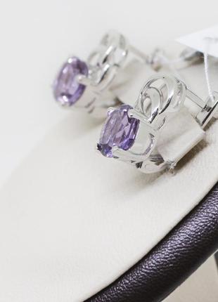 Сережки с аметистом