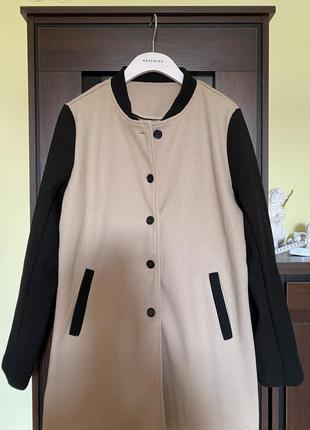 Кашемировое пальто бомбер zara