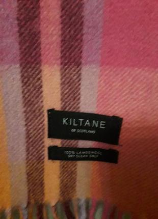 Шерстяной шарф люкс бренда kiltane шотландия lambswool7 фото