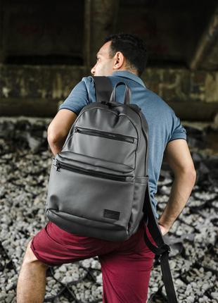 Мужской большой и стильный серый рюкзак для активного образа жизни/спортзала5 фото