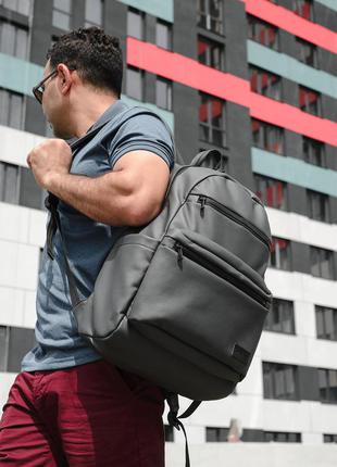 Мужской большой и стильный серый рюкзак для активного образа жизни/спортзала2 фото