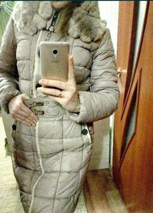 Пуховик. зима/весна. с ремнем.