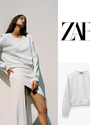 Стильный  свитшот толстовка оверсайз zara хлопок свитер