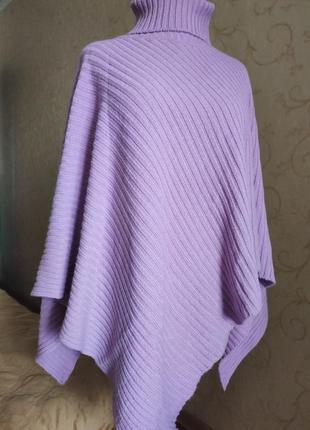 Пончо чайна троянда кейп рожевий atmosphere в рубчик