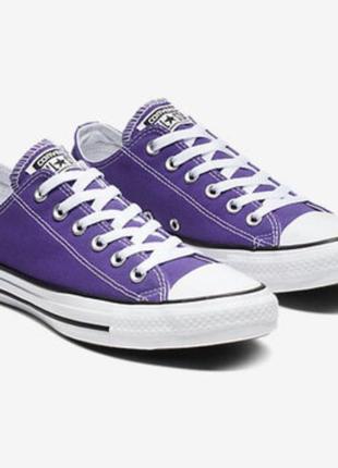 Фиолетовые теплые меховые замшевые кеды конверс converse оригинал2 фото