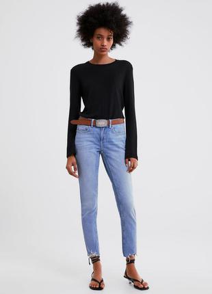 Шикарные прямые mom джинсы zara с завышенной талией/новая коллекция
