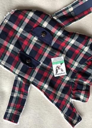 Новая французкая куртка на меху для собаки simply dog  размер м