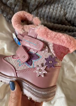 Детские зимние ботинки. натуральная кожа.5 фото