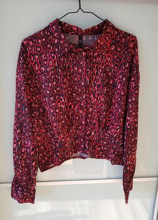 Леопардовая блуза, рубашка zara3 фото