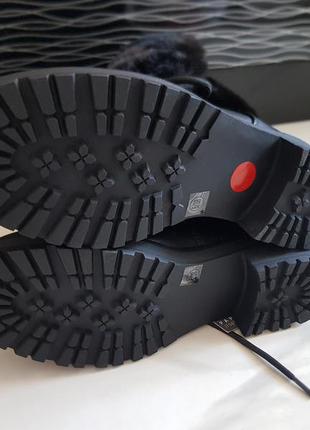 Чорні черевики зі штучним хутром matalan черевики5 фото