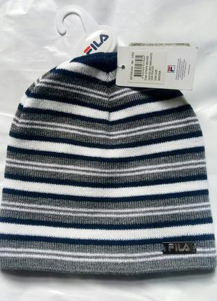 Нова шапка fila fine stripe beanie w1 фото