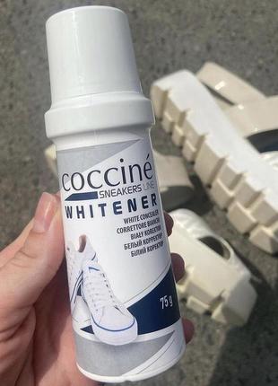 Белая крем-паста для обуви coccine whitener 75мл