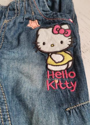 Джинси штани штанці штани штанці джогери джинси джинси з потертостями hello kitty4 фото