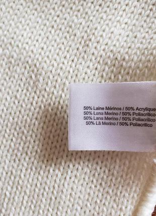 Creеm essentials m 46р свитер женский кофта шерсть мериноса кремовый3 фото