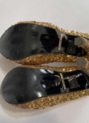 Туфлі золоті, з блискітками, nly trend, 36р. 23,5 див. в хорошому сост.8 фото