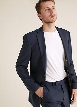 Стильный удлиненный пиджак из итальянского хлопка marks &amp; spencer