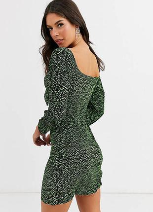 Платье плиссе asos design!изумрудное3 фото