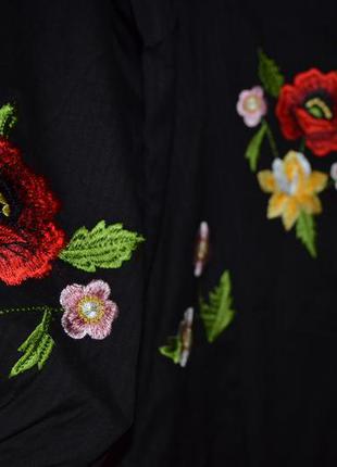Сукня вишиванка asos, чорна квіти8 фото