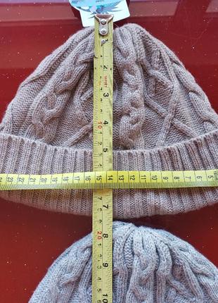 Yea.nice шапка бинни 50% шерсть мужская женская  теплая зима демисезон новая8 фото
