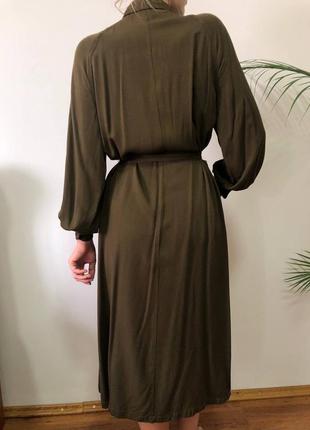 Сукня рубишка довжини міді h&m сукня сорочка міді2 фото