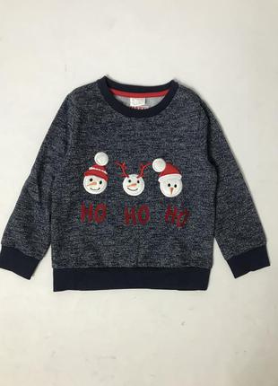 Новогодний свитшот на мальчика теплая новогодняя кофточка