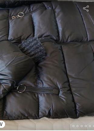 Зимний теплый пуховик, черный, непромокаемый, непродуваемый / биопух /8 фото