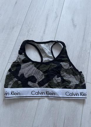 Calvin klein топ бра камуфляжный милитари принт s -m размер3 фото